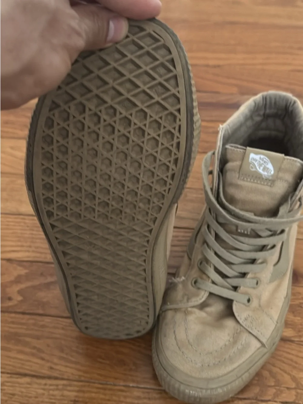 Vans Kids High-Top Sneakers in Tan